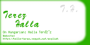 terez halla business card